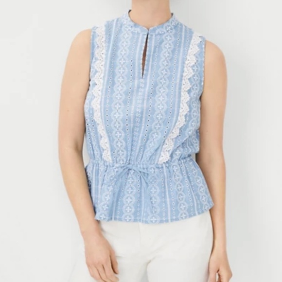 Ann Taylor Embroidered and Lace top, size small - Picture 7 of 8